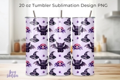 4 Cute Halloween Tumbler Wrap Bundle 20 oz Seamless Pattern Product Image 3