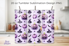 4 Cute Halloween Tumbler Wrap Bundle 20 oz Seamless Pattern Product Image 5