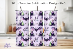 4 Cute Halloween Tumbler Wrap Bundle 20 oz Seamless Pattern Product Image 4