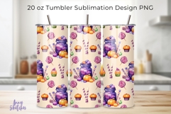 4 Cute Halloween Tumbler Wrap Bundle 20 oz Seamless Pattern Product Image 2