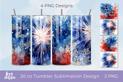 4th of July fireworks Tumbler Wrap PNG 20 oz Skinny Tumbler Product Image 1