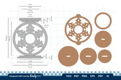 Snowflake Candle Holder SVG Product Image 1