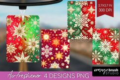 Snowflakes Air Freshener PNG - Christmas PNG Sublimation Product Image 1