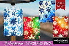 Snowflakes Air Freshener PNG - Christmas PNG Sublimation Product Image 1