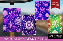 Snowflakes Air Freshener PNG - Christmas PNG Sublimation Product Image 1