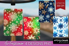 Snowflakes Air Freshener PNG - Christmas PNG Sublimation Product Image 1