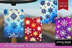 Snowflakes Air Freshener PNG - Christmas PNG Sublimation Product Image 1