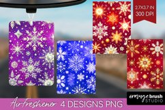 Snowflakes Air Freshener PNG - Christmas PNG Sublimation Product Image 1