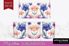 Spring Blossom Mug Wrap - Flowers Mug PNG Sublimation Product Image 1