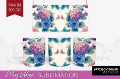 Spring Blossom Mug Wrap - Flowers Mug PNG Sublimation Product Image 1