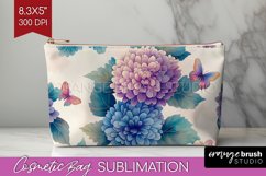 Spring Blossom Cosmetic Bag - Flowers Makeup Bag PNG Product Image 1
