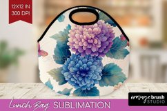 Spring Blossom Lunch Bag - Flowers Lunch Bug PNG Sublimation Product Image 1