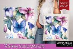 Spring Blossom Tote Bag - Flowers Tote Bag PNG Sublimation Product Image 1