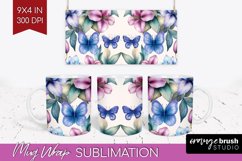 Spring Blossom Mug Wrap - Flowers Mug PNG Sublimation Product Image 1