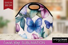 Spring Blossom Lunch Bag - Flowers Lunch Bug PNG Sublimation Product Image 1