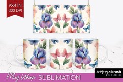 Spring Blossom Mug Wrap - Flowers Mug PNG Sublimation Product Image 1