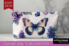 Spring Blossom Cosmetic Bag - Flowers Makeup Bag PNG Product Image 1