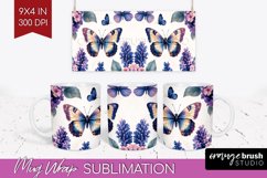 Spring Blossom Mug Wrap - Flowers Mug PNG Sublimation Product Image 1