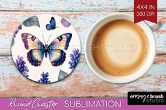 Spring Blossom Round Coaster - Flowers Coaster PNG Product Image 1