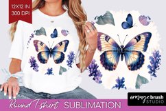 Spring Blossom Round Tshirt Background - Flowers PNG Product Image 1