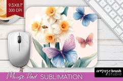 Spring Blossom Mouse Pad Sublimation - Flowers Mousepad PNG Product Image 1