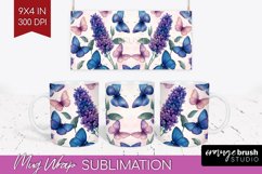 Spring Blossom Mug Wrap - Flowers Mug PNG Sublimation Product Image 1