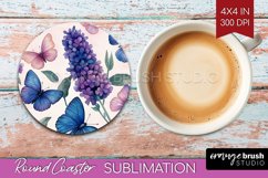 Spring Blossom Round Coaster - Flowers Coaster PNG Product Image 1