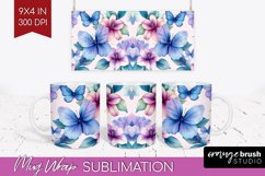 Spring Blossom Mug Wrap - Flowers Mug PNG Sublimation Product Image 1