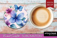 Spring Blossom Round Coaster - Flowers Coaster PNG Product Image 1