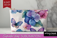 Spring Blossom Cosmetic Bag - Flowers Makeup Bag PNG Product Image 1