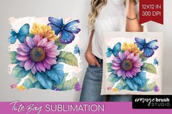 Spring Blossom Tote Bag - Flowers Tote Bag PNG Sublimation Product Image 1