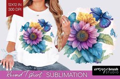 Spring Blossom Round Tshirt Background - Flowers PNG Product Image 1