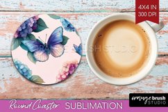 Spring Blossom Round Coaster - Flowers Coaster PNG Product Image 1