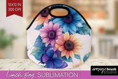 Spring Blossom Lunch Bag - Flowers Lunch Bug PNG Sublimation Product Image 1