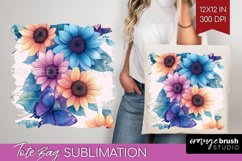 Spring Blossom Tote Bag - Flowers Tote Bag PNG Sublimation Product Image 1