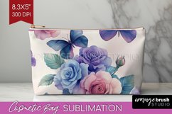 Spring Blossom Cosmetic Bag - Flowers Makeup Bag PNG Product Image 1