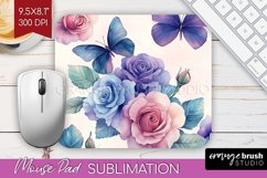 Spring Blossom Mouse Pad Sublimation - Flowers Mousepad PNG Product Image 1