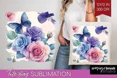 Spring Blossom Tote Bag - Flowers Tote Bag PNG Sublimation Product Image 1