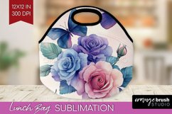 Spring Blossom Lunch Bag - Flowers Lunch Bug PNG Sublimation Product Image 1