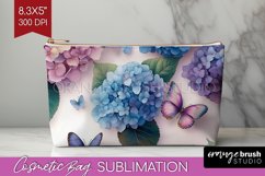 Spring Blossom Cosmetic Bag - Flowers Makeup Bag PNG Product Image 1