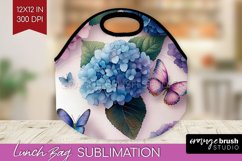 Spring Blossom Lunch Bag - Flowers Lunch Bug PNG Sublimation Product Image 1