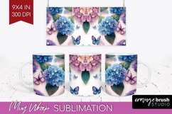 Spring Blossom Mug Wrap - Flowers Mug PNG Sublimation Product Image 1