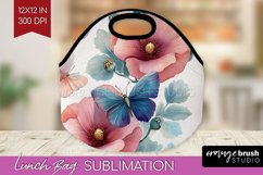 Spring Blossom Lunch Bag - Flowers Lunch Bug PNG Sublimation Product Image 1