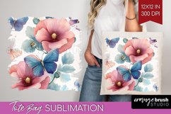 Spring Blossom Tote Bag - Flowers Tote Bag PNG Sublimation Product Image 1