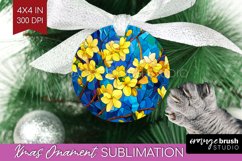 Stained Glass Flowers Ornament PNG - Floral PNG Sublimation Product Image 1