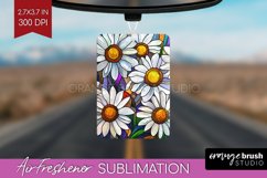 Stained Glass Flowers Air Freshener PNG - Floral PNG Product Image 1