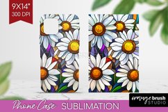 Stained Glass Flowers Phone Case PNG - Floral Case PNG Product Image 1
