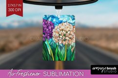Stained Glass Flowers Air Freshener PNG - Floral PNG Product Image 1