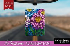 Stained Glass Flowers Air Freshener PNG - Floral PNG Product Image 1
