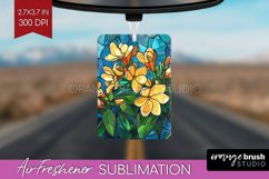 Stained Glass Flowers Air Freshener PNG - Floral PNG Product Image 1